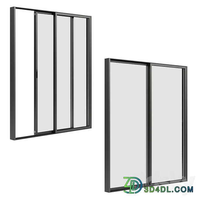 A set of sliding Metal Windows Doors.