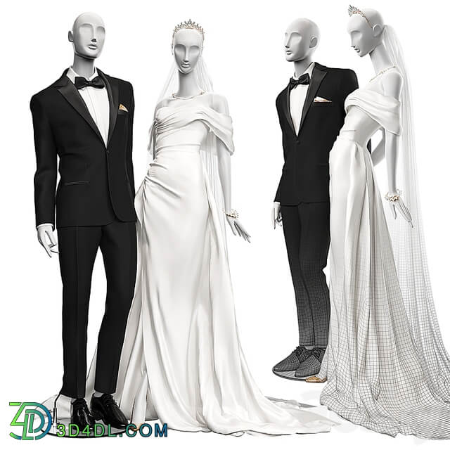 Wedding clothes on mannequins 001