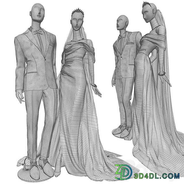 Wedding clothes on mannequins 001