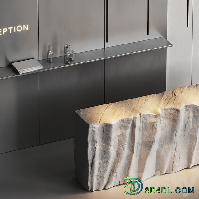 Reception desk natural rock