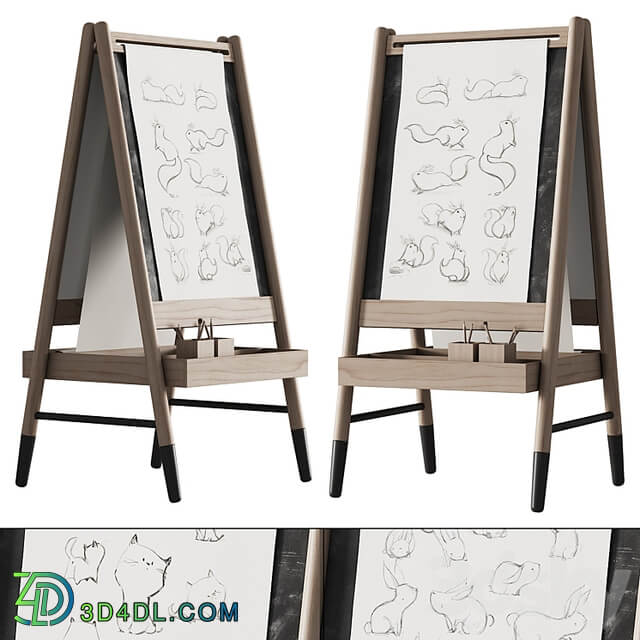 390 CB2 Wooden Kids Art Easel by Crate&kids 01