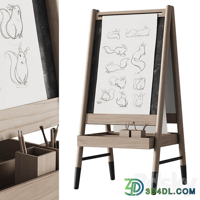 390 CB2 Wooden Kids Art Easel by Crate&kids 01