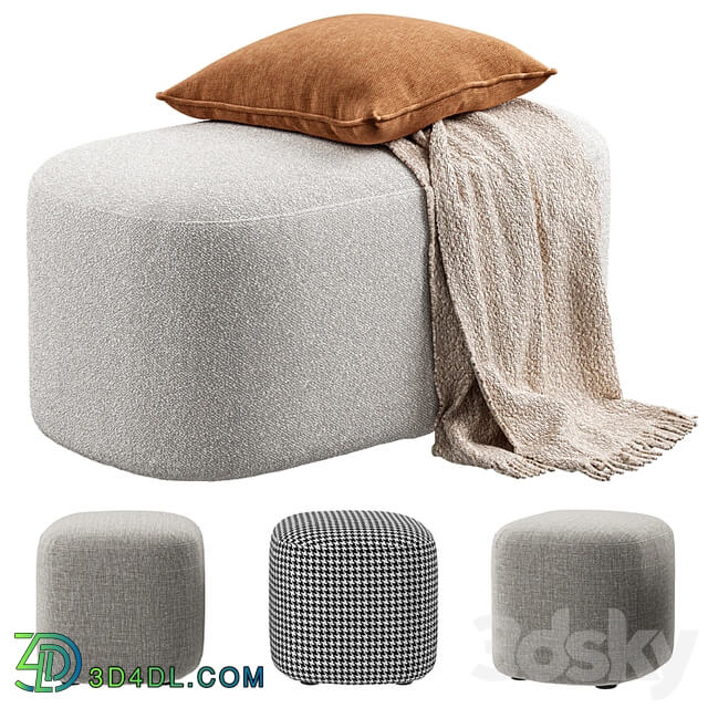 Vorsen Round Ottoman Stool