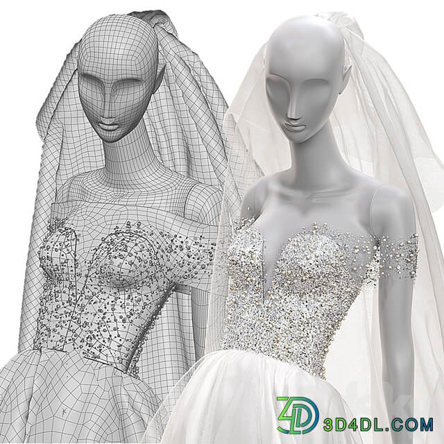 Wedding clothes on mannequins 002