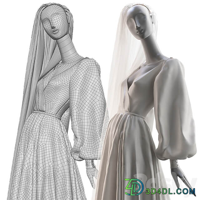 Wedding clothes on mannequins 002