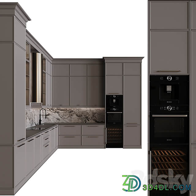 Neoclassical kitchen 45