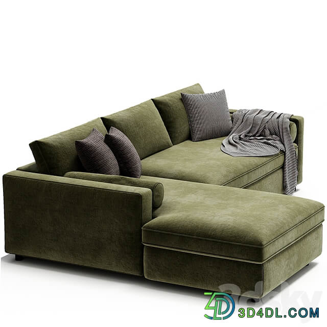 Aris Deep 2 Piece Left Arm Chaise Sectional Sofa