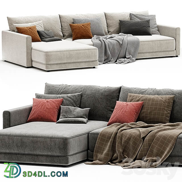 Gather Deep 2 Piece Left Arm Wide Chaise Sectional Sofa