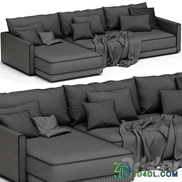 Gather Deep 2 Piece Left Arm Wide Chaise Sectional Sofa