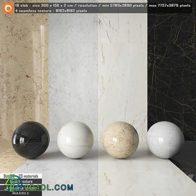 Marble slab & Seamless texture Set 192