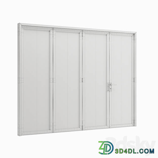 Folding sliding metal doors windows.