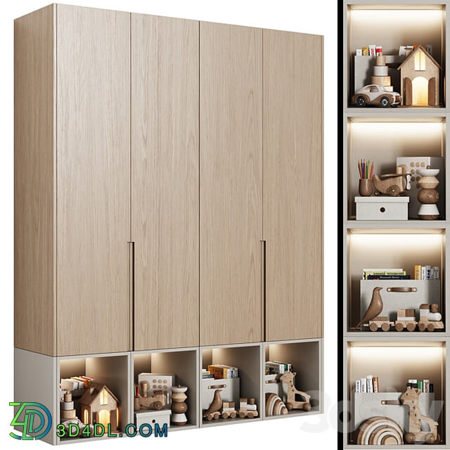 Modular children's wardrobe in a modern style 07