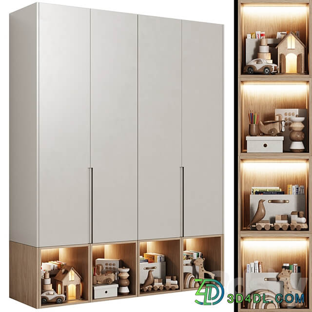 Modular children's wardrobe in a modern style 07