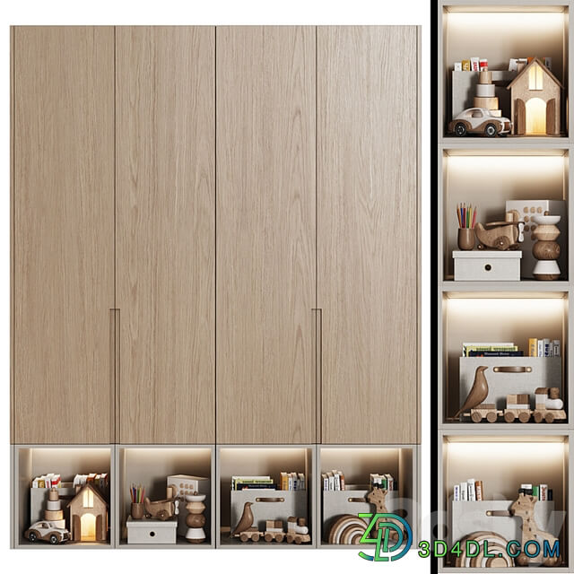 Modular children's wardrobe in a modern style 07