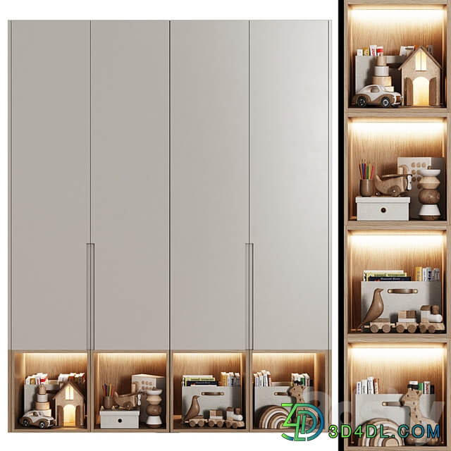 Modular children's wardrobe in a modern style 07