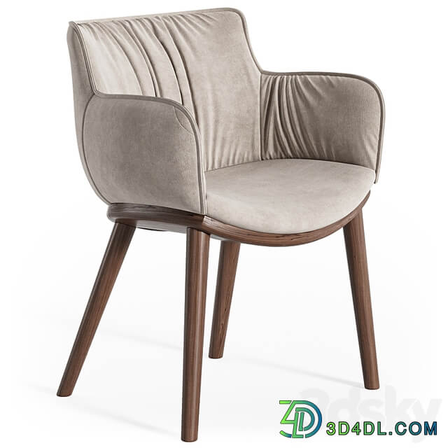 Cattelan Italia Rhonda wood armchair