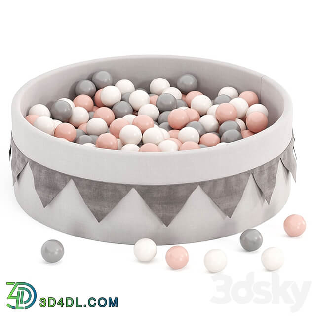 Dry pool with garland 200 balls