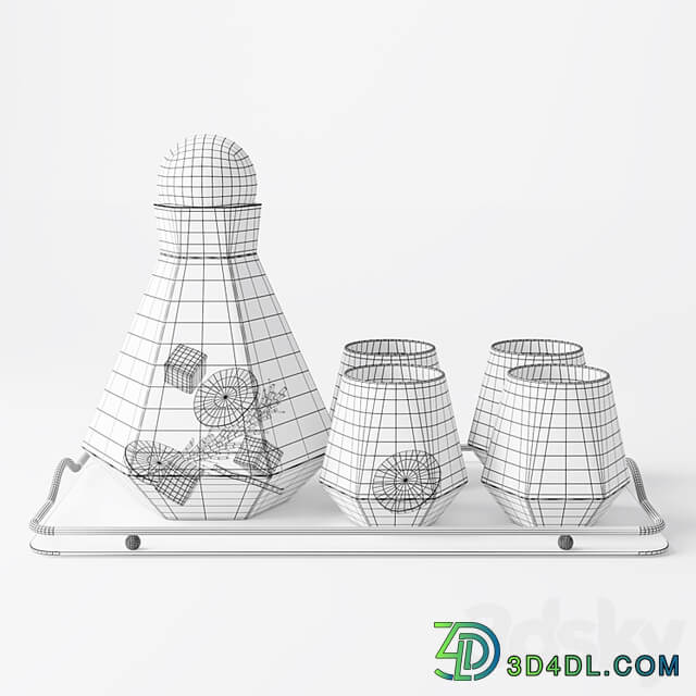 Geometric Glass Decanter Set