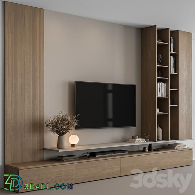 TV Wall Wooden Set 107