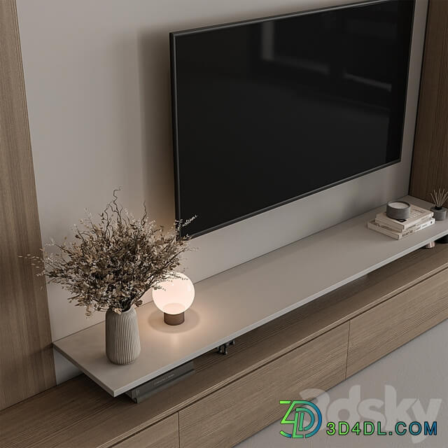 TV Wall Wooden Set 107