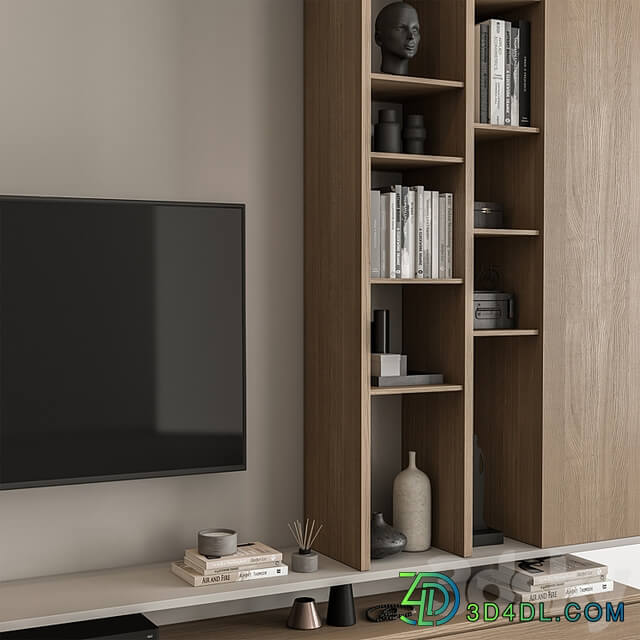 TV Wall Wooden Set 107