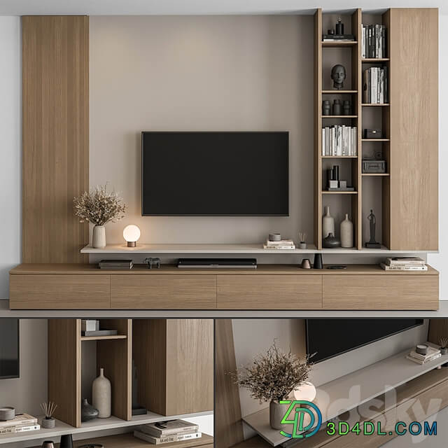 TV Wall Wooden Set 107