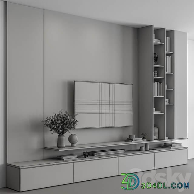 TV Wall Wooden Set 107