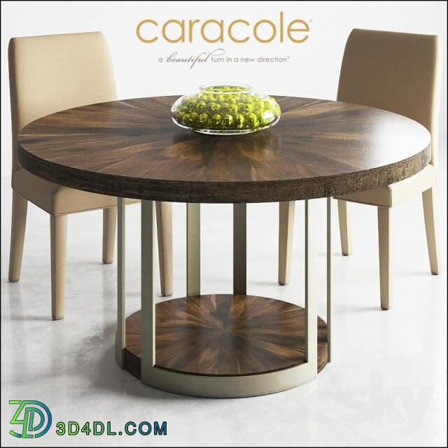 Table Chair CARACOLE Gather Round ATS DINTAB 002