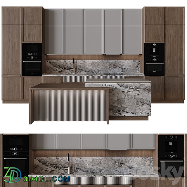 Kitchen in neoclassical style 48