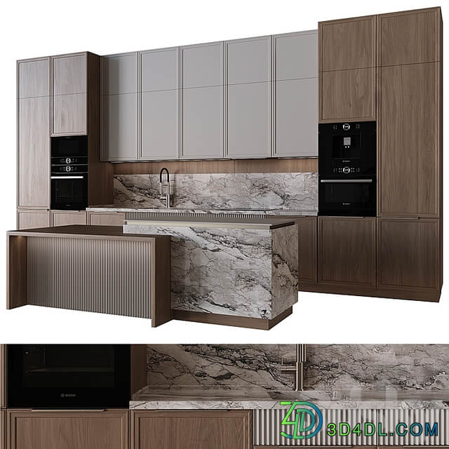 Kitchen in neoclassical style 48