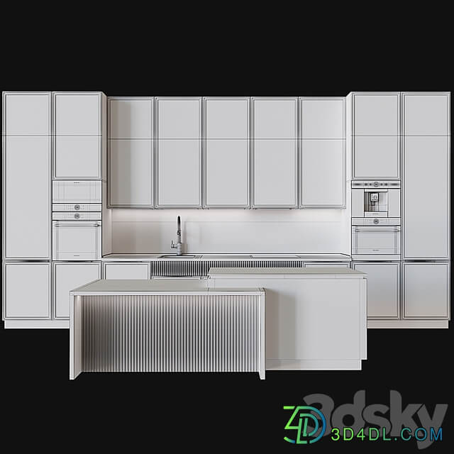 Kitchen in neoclassical style 48