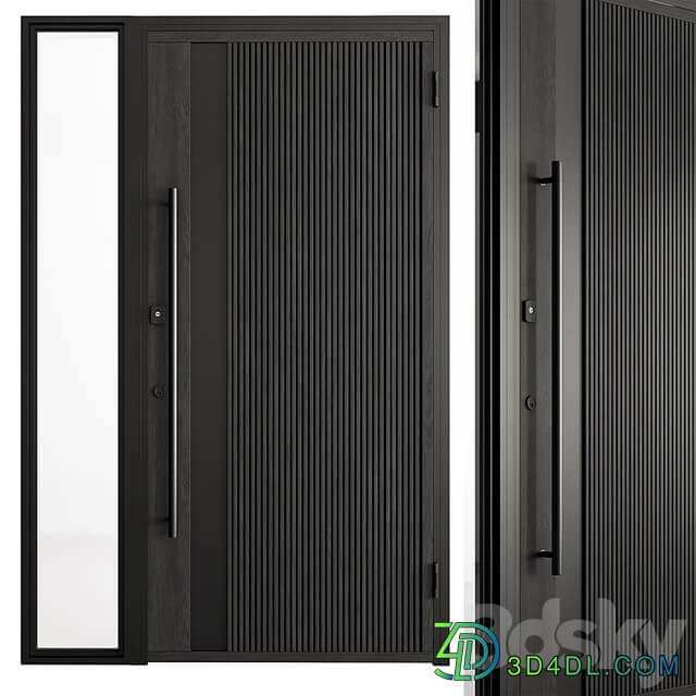 Wooden Front Door Set 91