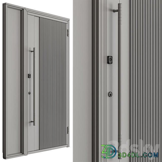 Wooden Front Door Set 91