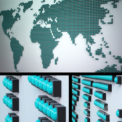 World map dots 