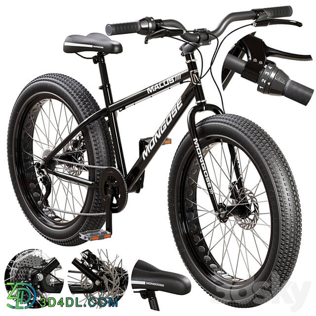 Mongoose Malus Mens and Women Fat Tire Mountain Bike