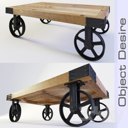 Coffee table on wheels in the style of quot Loft quot  