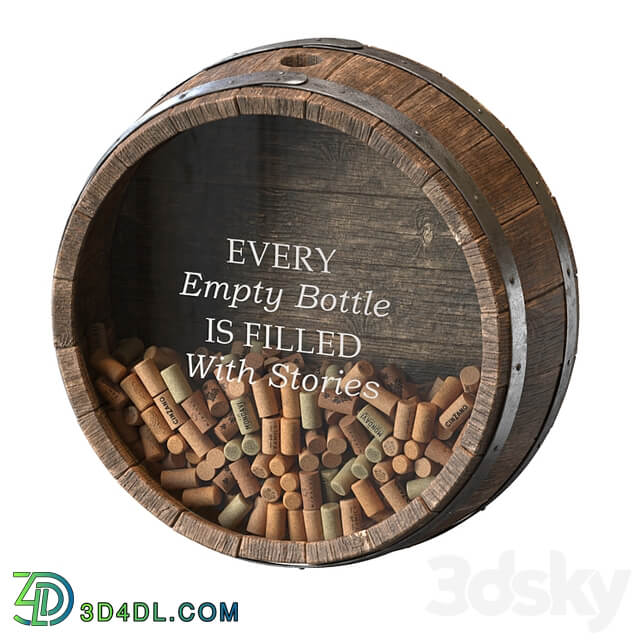 Wall decorative wine barrel