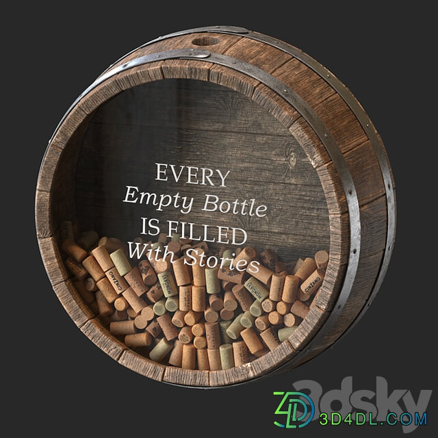 Wall decorative wine barrel