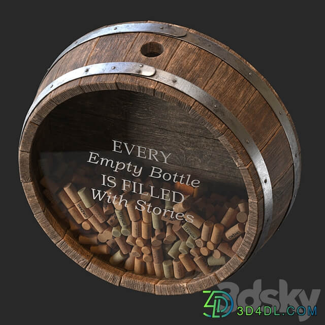 Wall decorative wine barrel