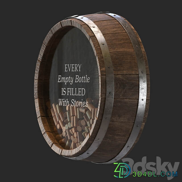 Wall decorative wine barrel