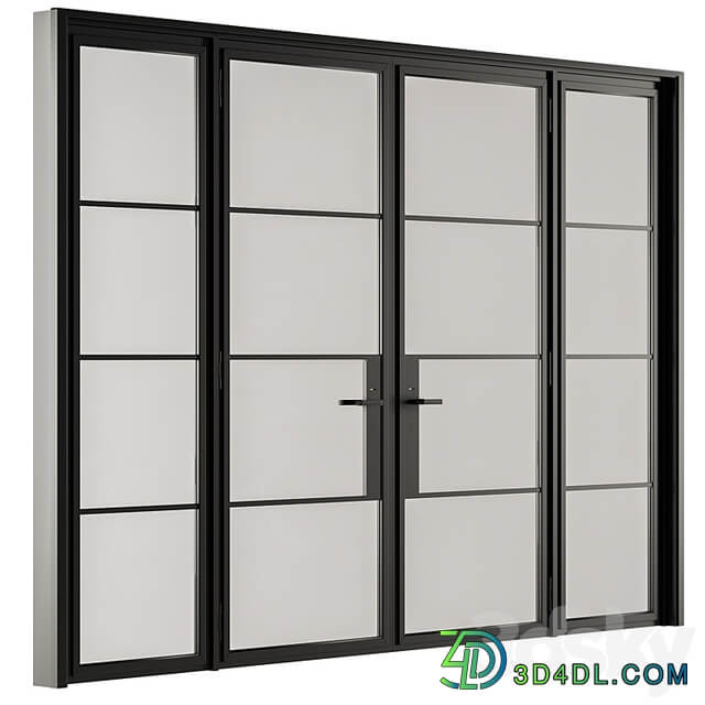 Metal Glass Door Set 95