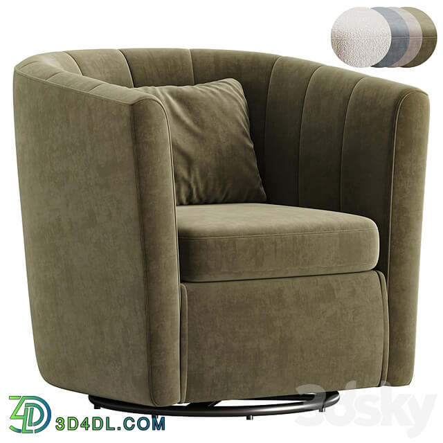 Ashworth Upholstered Swivel Barrel Chair