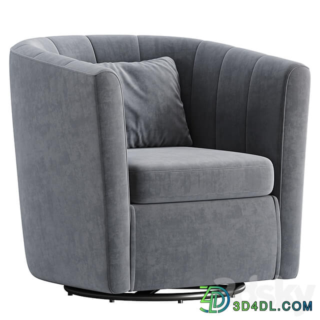 Ashworth Upholstered Swivel Barrel Chair