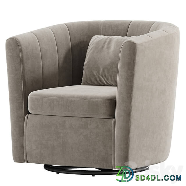 Ashworth Upholstered Swivel Barrel Chair