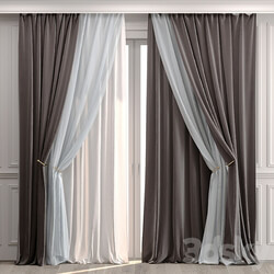 Curtains with moldings 532C 