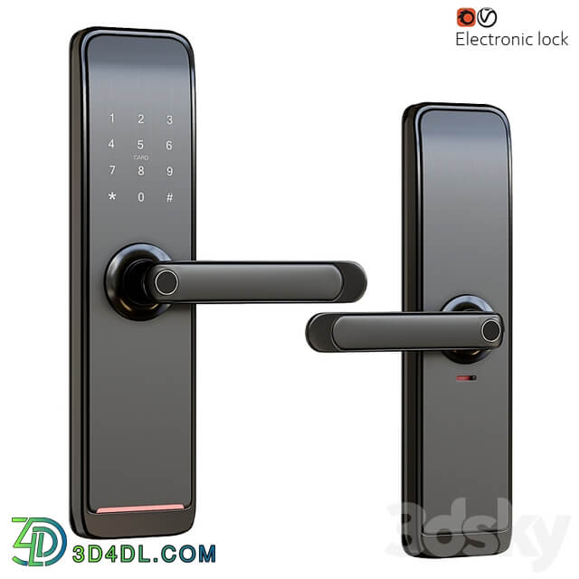 Electronic door handle lock