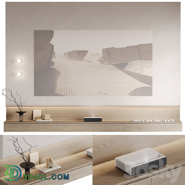 TV wall with Xiaomi laser projector