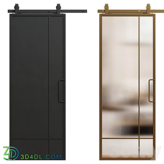 Interior door 214 sliding door