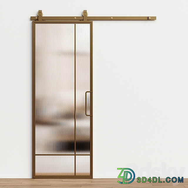Interior door 214 sliding door