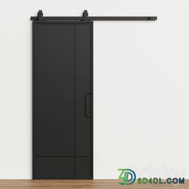 Interior door 214 sliding door